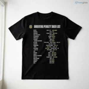 Argentina Penalty Taker List Graphic T-Shirt World Cup Soccer Strategy Tee 2 argentina penalty taker list graphic t shirt world cup soccer strategy tee 3