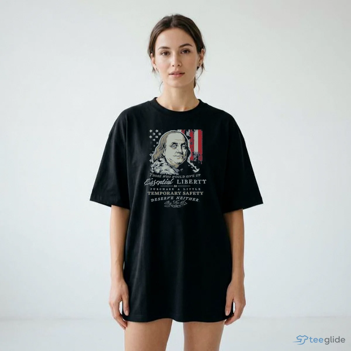 Ben Franklin Liberty And Safety Quote Tee Shirt 8 Ben Franklin Liberty And Safety Quote Tee Shirt