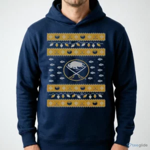 Buffalo Sabres Holiday Lights Sweater T-Shirt 3 buffalo sabres holiday lights sweater t shirt 4