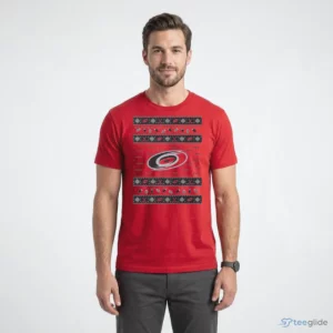 carolina hurricanes holiday lights sweater t shirt 1