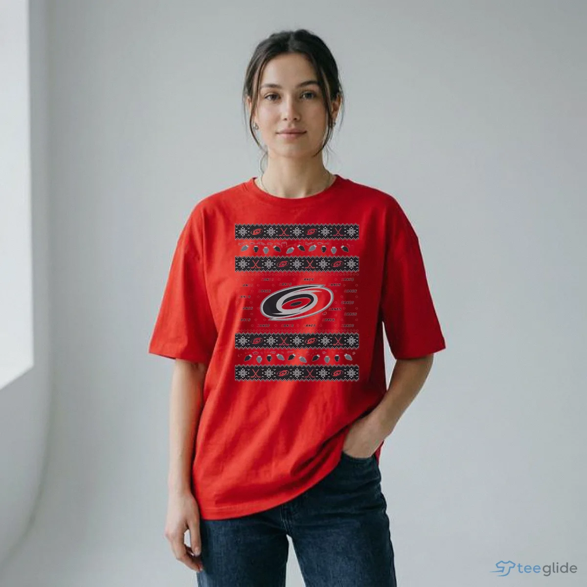 carolina hurricanes holiday lights sweater t shirt 2 carolina hurricanes holiday lights sweater t shirt 2
