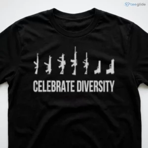 celebrate diversity gun t shirt 3