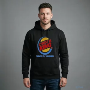 Christ Is King Have It Yahweh Burger Logo Funny Christian Faith Parody Graphic Shirt 3 christ is king have it yahweh burger logo funny christian faith parody shirt 4
