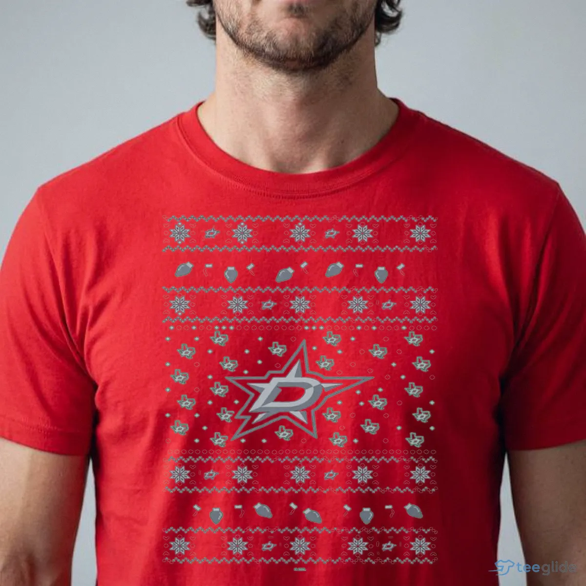 dallas stars holiday lights sweater t shirt 1 dallas stars holiday lights sweater t shirt 1