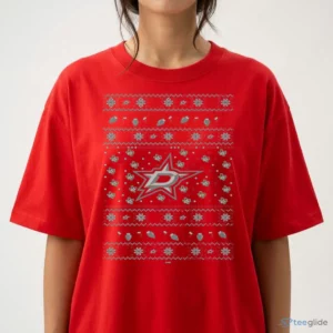 dallas stars holiday lights sweater t shirt 2