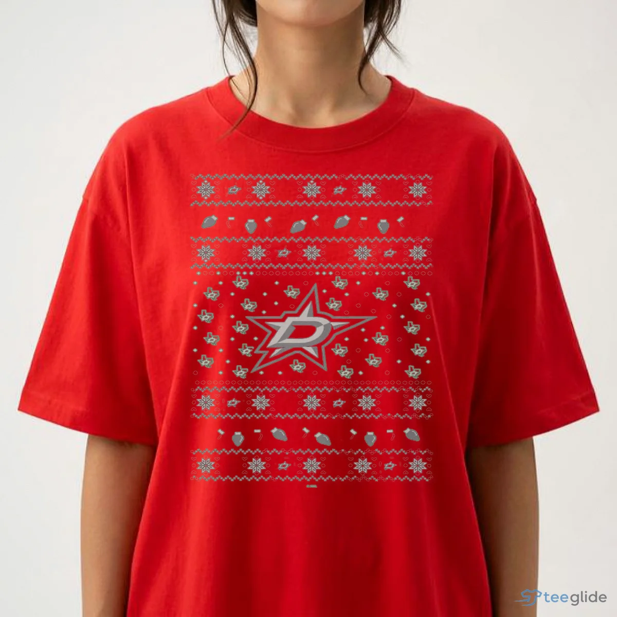 dallas stars holiday lights sweater t shirt 2 dallas stars holiday lights sweater t shirt 2