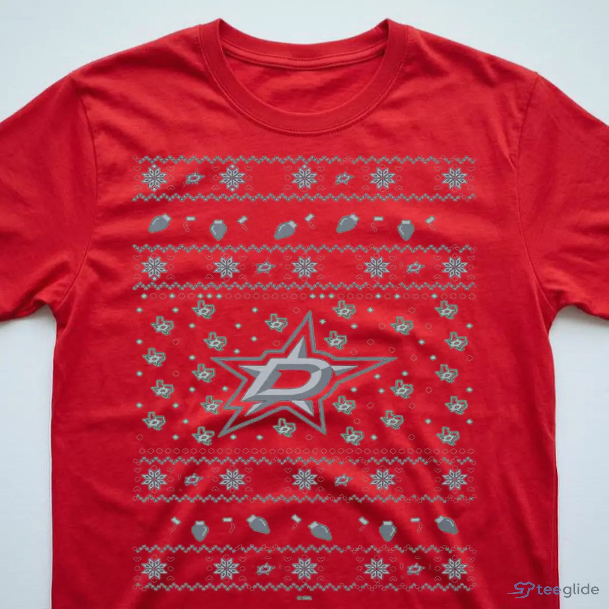 dallas stars holiday lights sweater t shirt 3 dallas stars holiday lights sweater t shirt 3