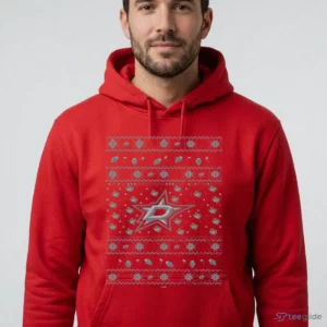 Dallas Stars Holiday Lights Sweater T-Shirt 3 dallas stars holiday lights sweater t shirt 4