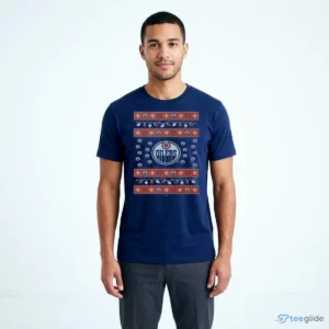 edmonton oilers holiday lights sweater t shirt 1