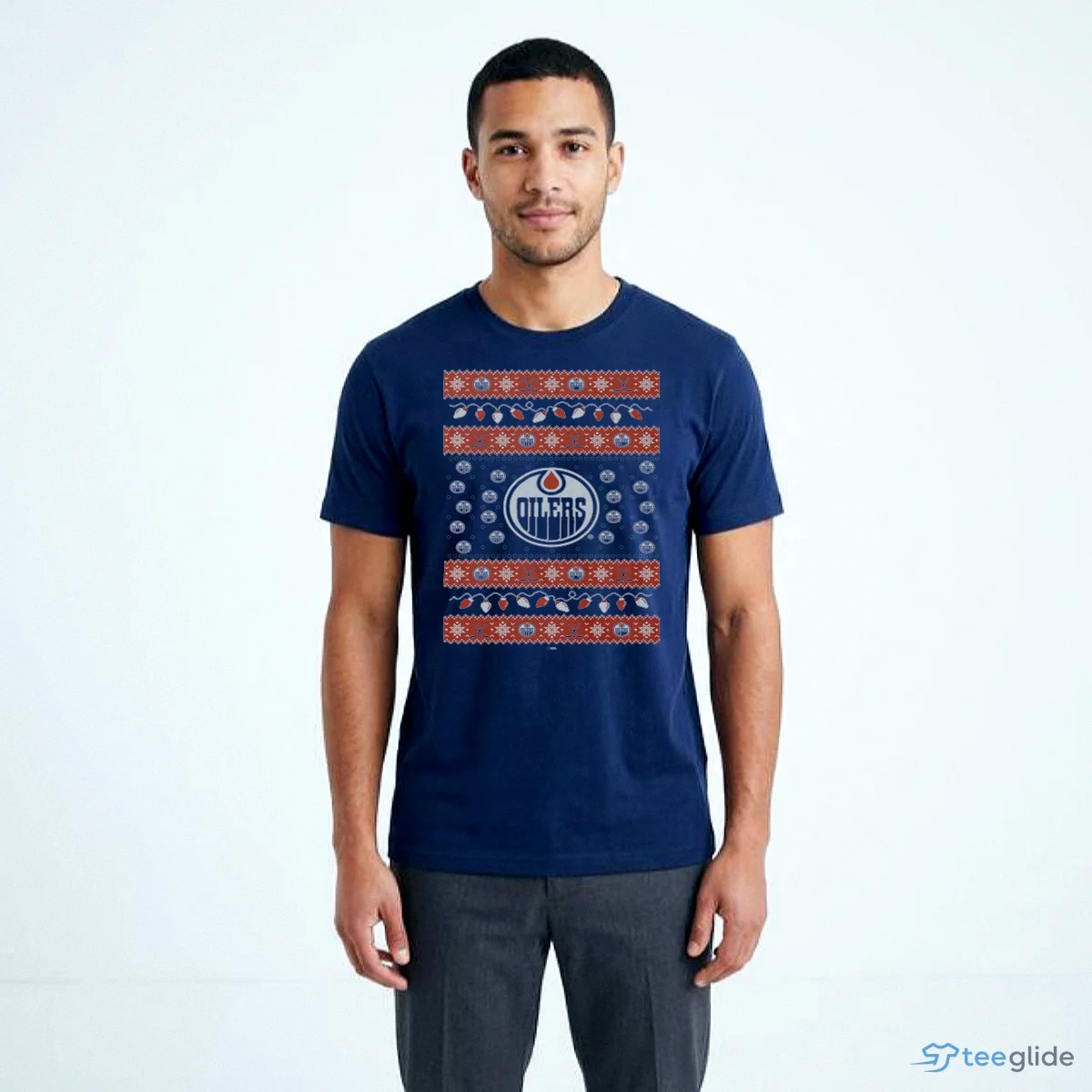 edmonton oilers holiday lights sweater t shirt 1 edmonton oilers holiday lights sweater t shirt 1
