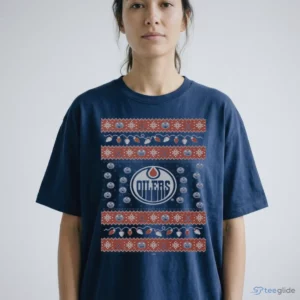 edmonton oilers holiday lights sweater t shirt 2