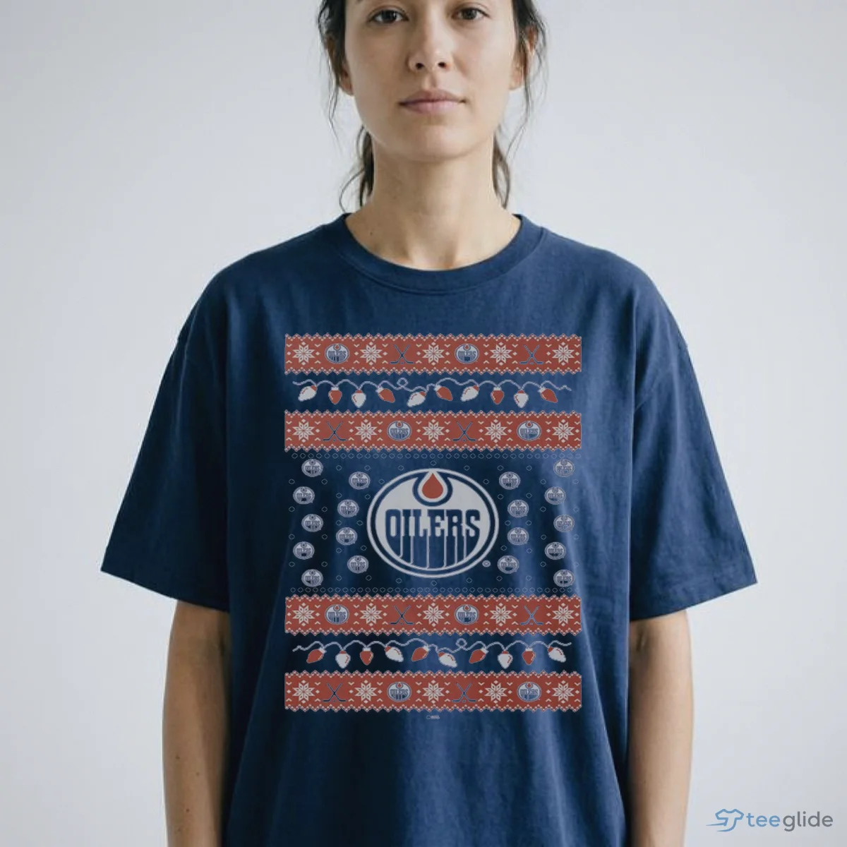 edmonton oilers holiday lights sweater t shirt 2 edmonton oilers holiday lights sweater t shirt 2