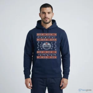 Edmonton Oilers Holiday Lights Sweater T-Shirt 3 edmonton oilers holiday lights sweater t shirt 4