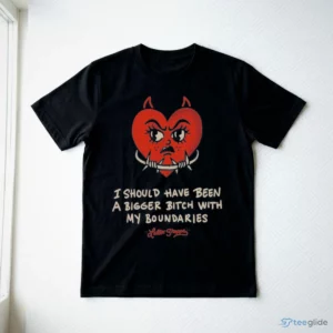 I Should Have Been A Bigger Bitch With My Boundaries Devil Heart BDSM Barb Wire Feminist T-Shirt 2 i should have been a bigger bitch with my boundaries devil t shirt 3