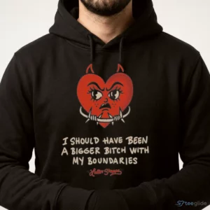 I Should Have Been A Bigger Bitch With My Boundaries Devil Heart BDSM Barb Wire Feminist T-Shirt 3 i should have been a bigger bitch with my boundaries devil t shirt 4