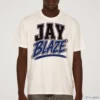 Jay Blaze Blue Graphic Text Athletic Style T Shirt 4 jay blaze blue graphic text athletic style t shirt 1
