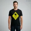 jimothy xing raccoon crossing funny road sign t shirt 1