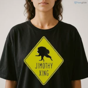 Jimothy Xing Raccoon Crossing Funny Road Sign T-Shirt 1 jimothy xing raccoon crossing funny road sign t shirt 2
