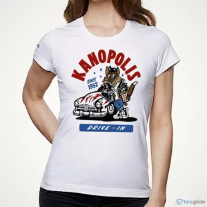 kanopolis since 1952 drive in wolf car shirt 1