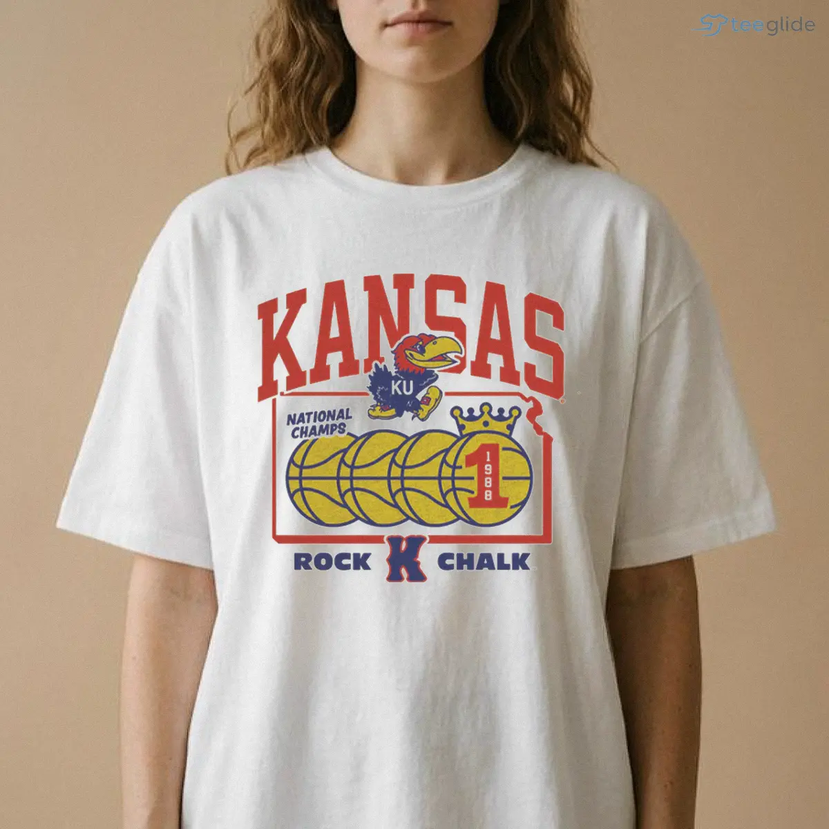 Kansas Basketball 1988 Champs Vintage T-Shirt 8 Kansas Basketball 1988 Champs Vintage T-Shirt