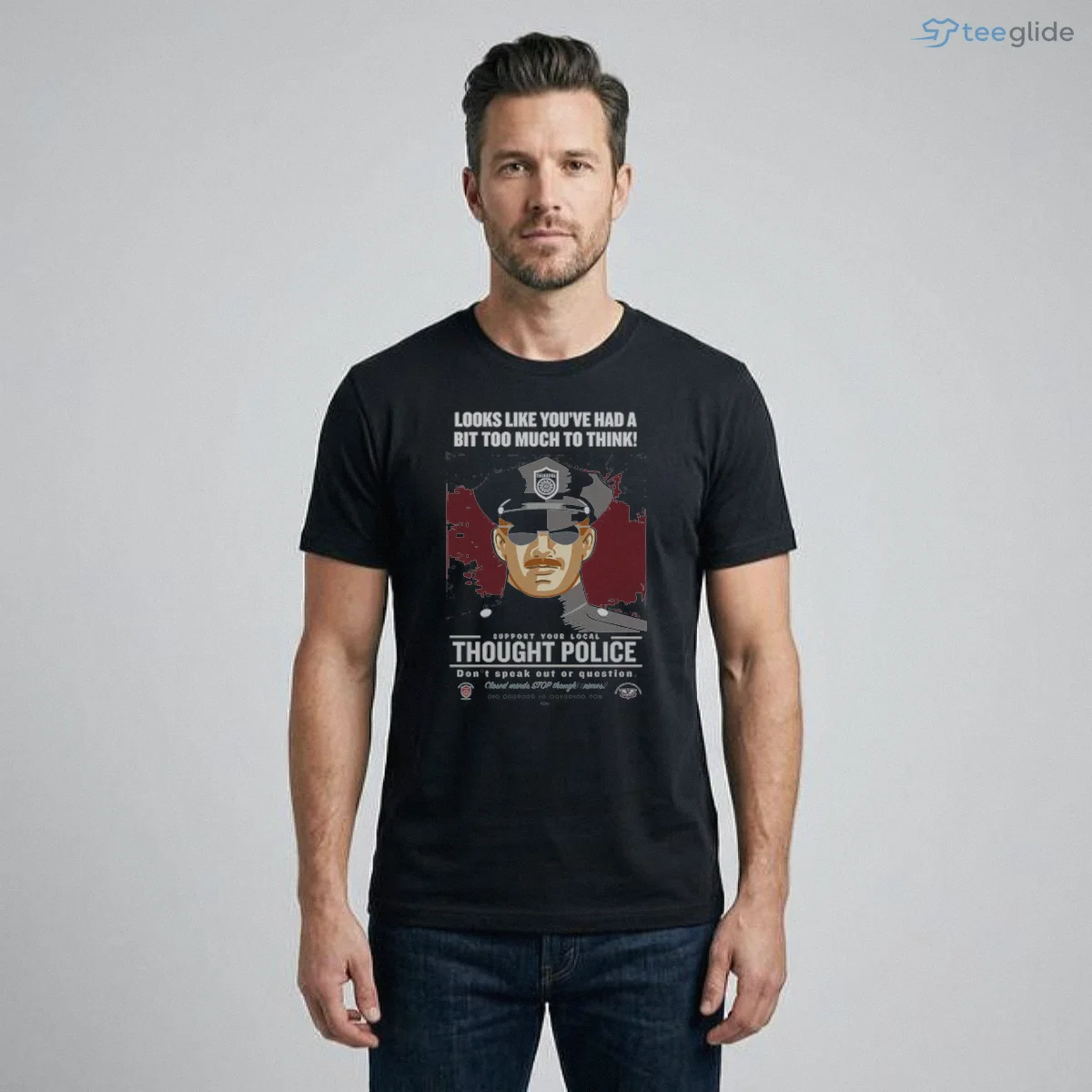 looks like you ve had too much to think thought police ladies garment dye box shirt 1 looks like you ve had too much to think thought police ladies garment dye box shirt 1