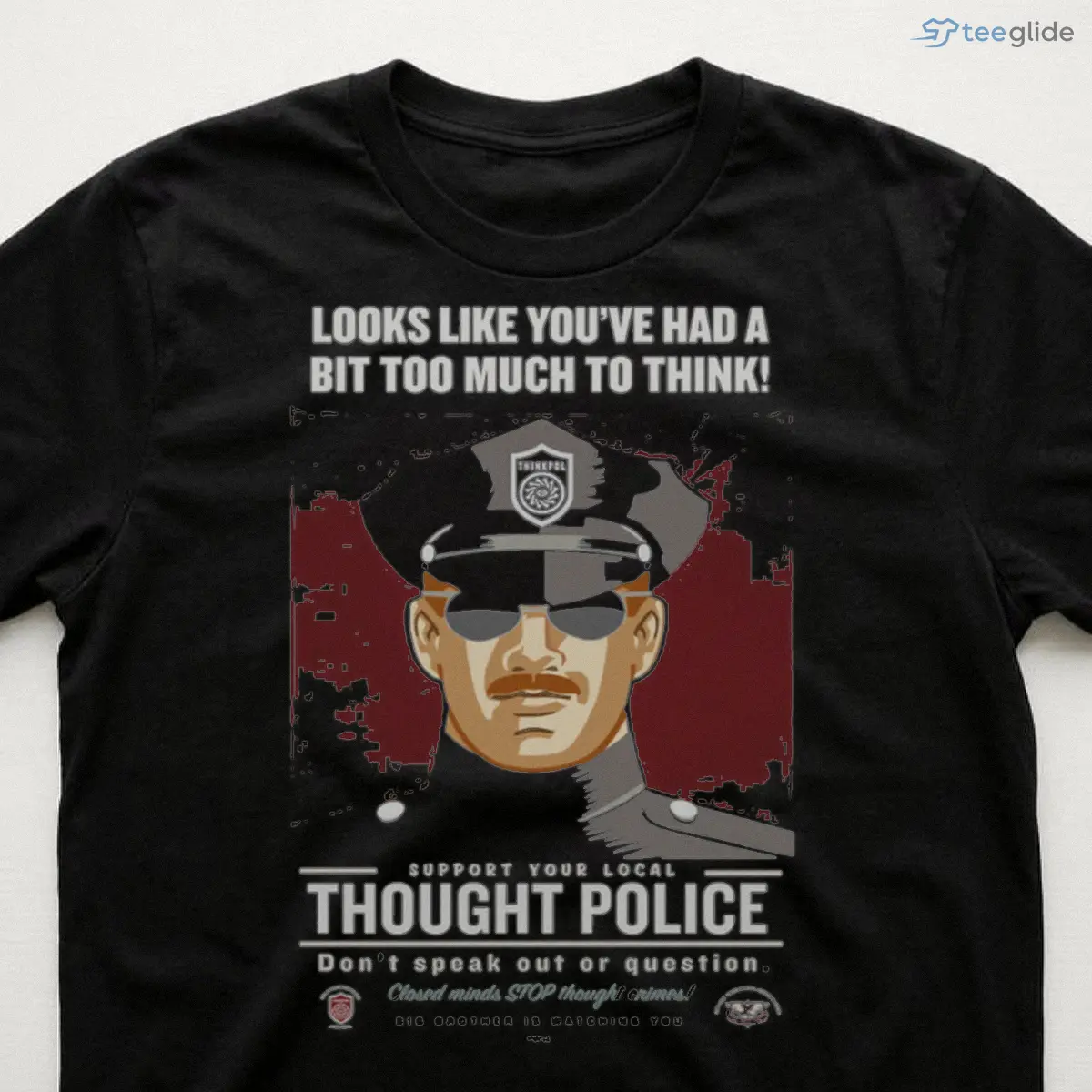 looks like you ve had too much to think thought police ladies garment dye box shirt 3 looks like you ve had too much to think thought police ladies garment dye box shirt 3
