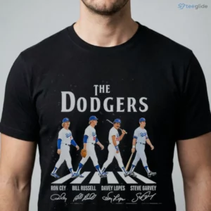 los angeles dodgers the infield abbey road graphic t shirt 1