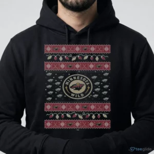 Minnesota Wild Holiday Lights Sweater T-Shirt 3 minnesota wild holiday lights sweater t shirt 4