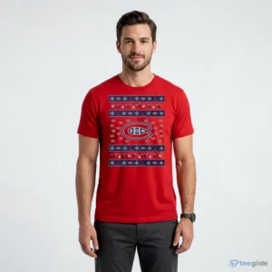 montreal canadiens holiday lights sweater t shirt 1