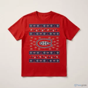 montreal canadiens holiday lights sweater t shirt 3