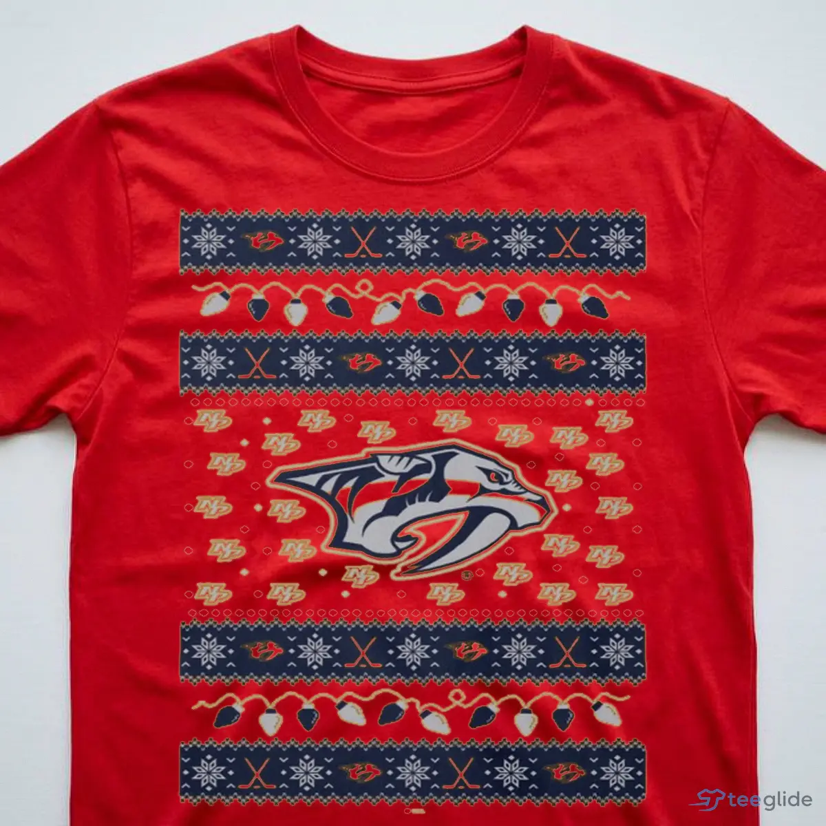 nashville predators holiday lights sweater t shirt 3 nashville predators holiday lights sweater t shirt 3