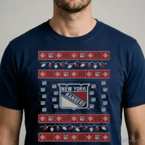 new york rangers holiday lights sweater t shirt 1
