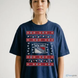 new york rangers holiday lights sweater t shirt 2