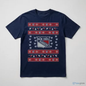 new york rangers holiday lights sweater t shirt 3