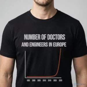 number of doctors and engineers in europe graph meme shirt 1