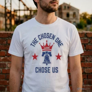official lebron james philadelphia 76ers the chosen one chose us shirt 2