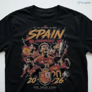 official spain champions 2026 one team one nation one dream world cup 2026 shirt 3