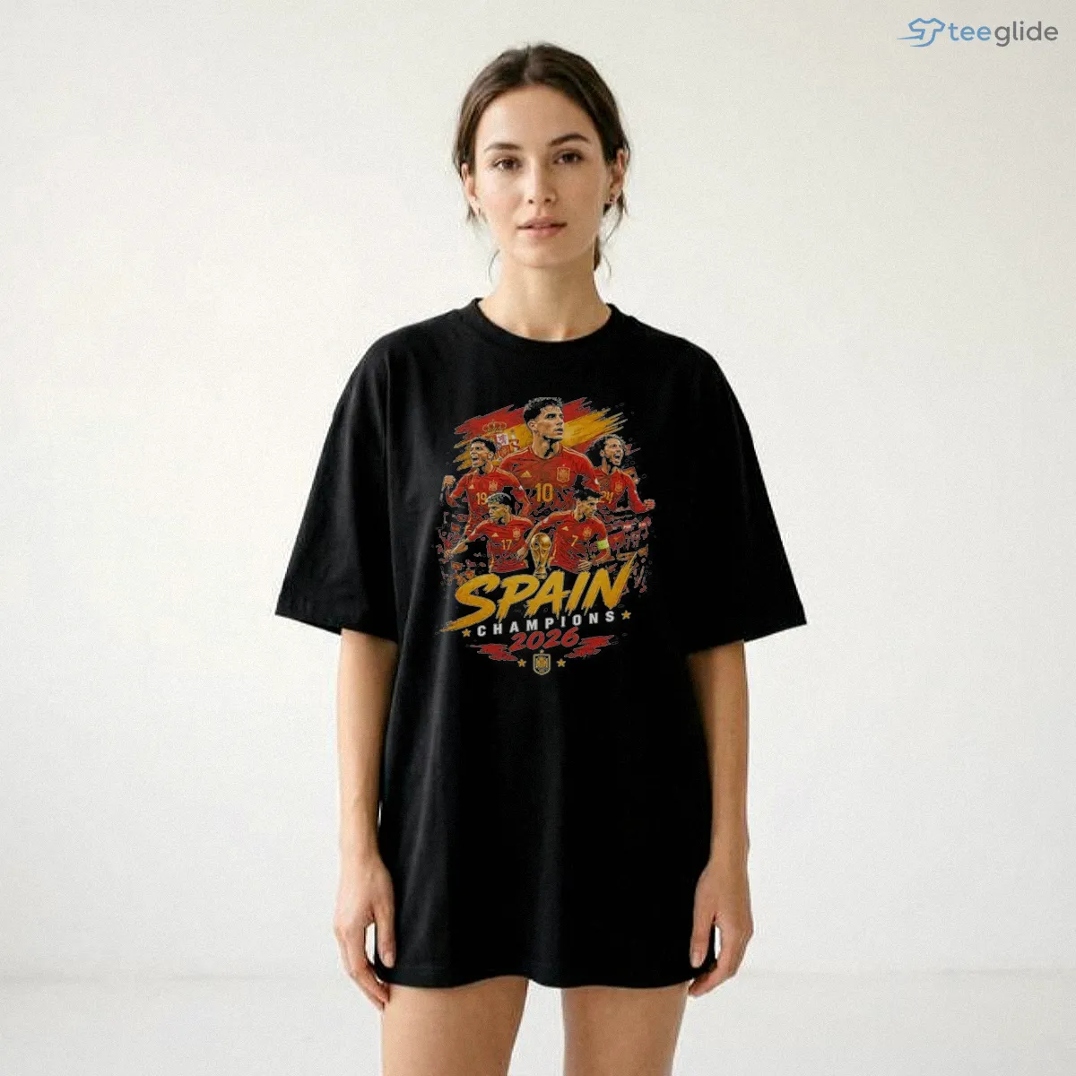 Official Spain Soccer Champions FIFA 2026 Shirt Spanish Football Player 8 Official Spain Soccer Champions FIFA 2026 Shirt Spanish Football Player - Official Photo