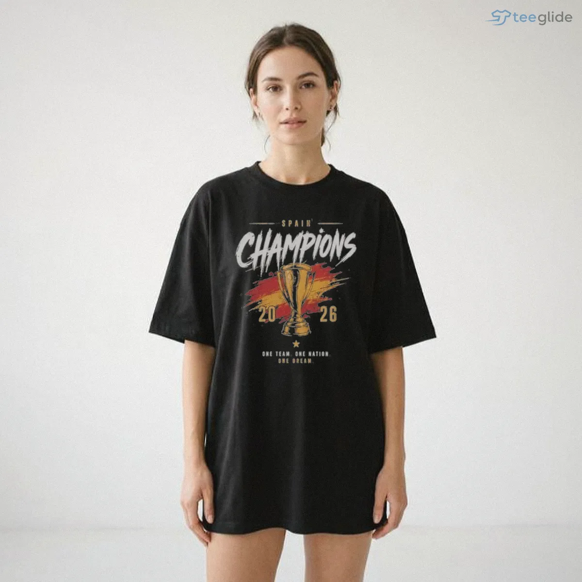 Official Vintage Spain Champions 2026 One Team One Nation One Dream World Cup 2026 Shirt 8 Official Vintage Spain Champions 2026 One Team One Nation One Dream World Cup 2026 Shirt - Official Photo