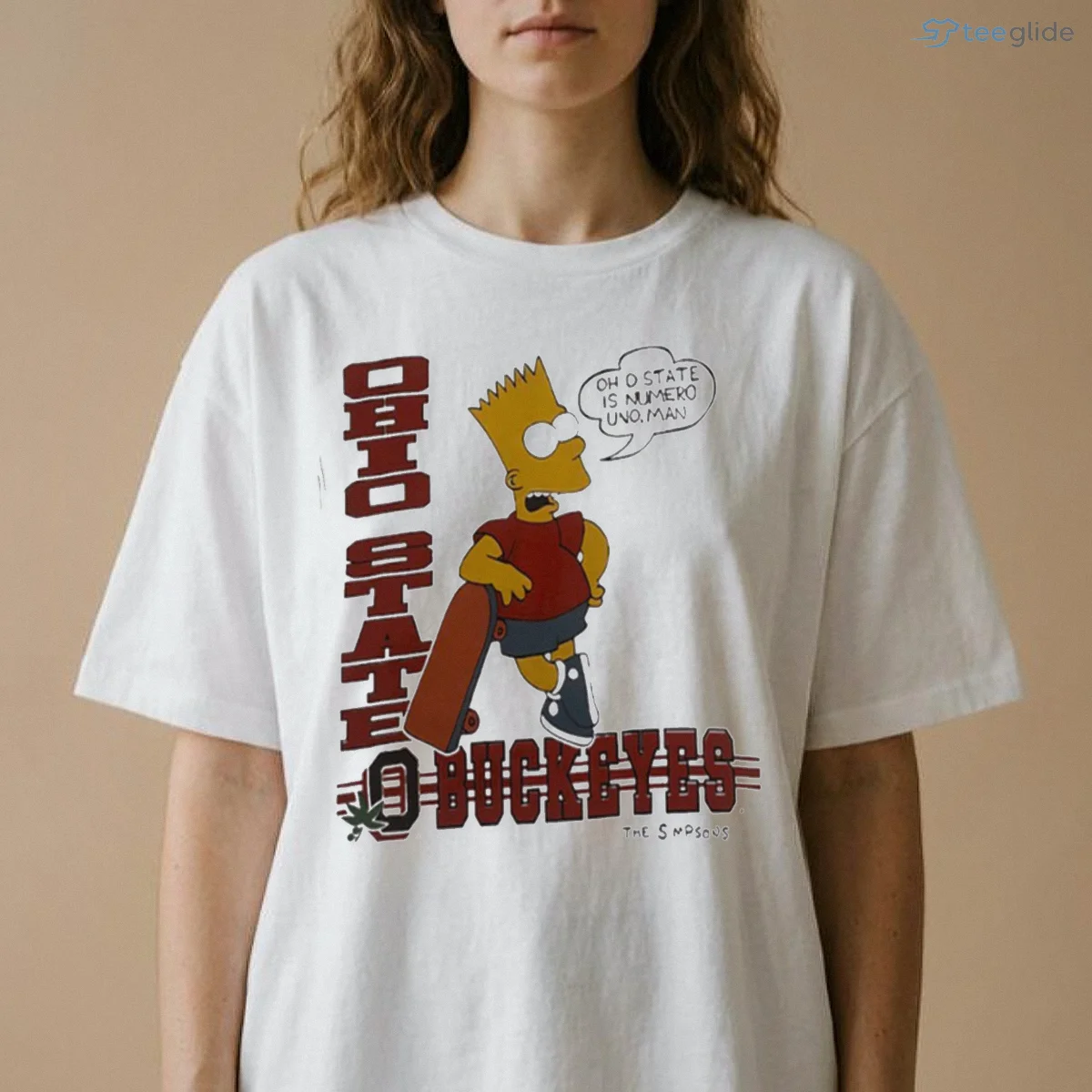 Original Bart The Simpsons Ohio State Buckeyes Cartoon Shirt 8 Original Bart The Simpsons Ohio State Buckeyes Cartoon Shirt - Product Image