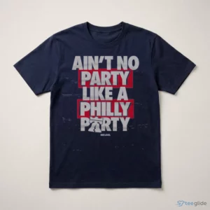 Philadelphia Basketball Ain'T No Party Like A Philly Party Block WHT T-Shirt 2 philadelphia basketball ain t no party like a philly party block wht t shirt 3