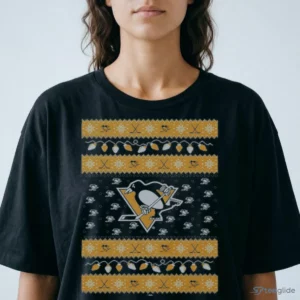 pittsburgh penguins holiday lights sweater t shirt 2