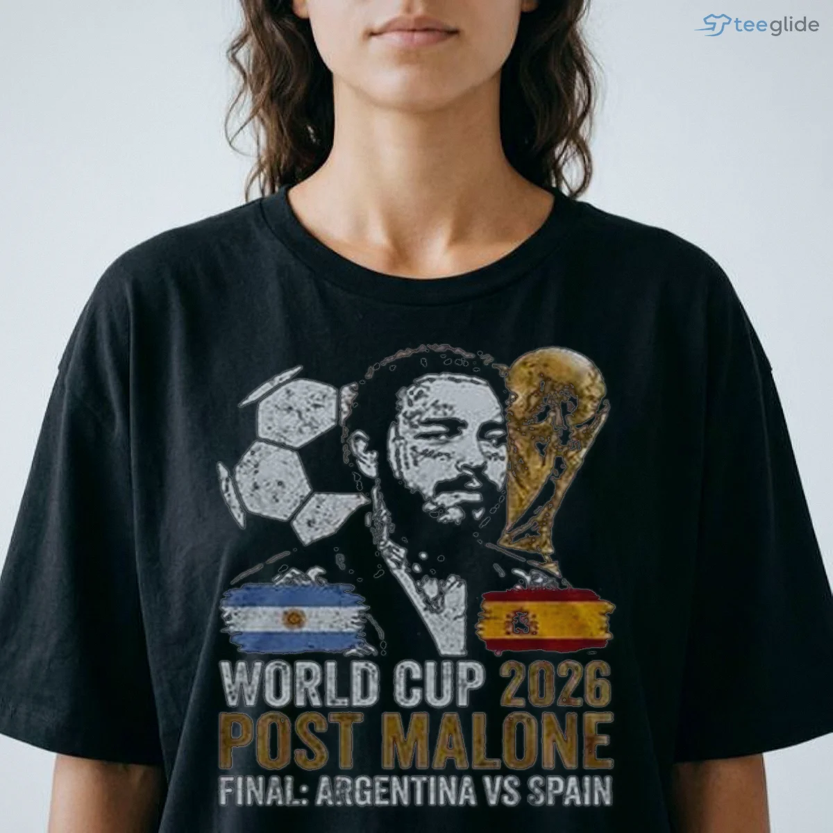 Post Malone World Cup 2026 Final Match Two Sided Shirt 8 Post Malone World Cup 2026 Final Match Two Sided Shirt - Front View
