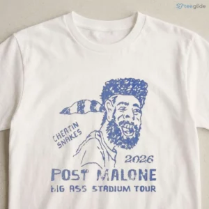 Post Malone X Cheatin Snakes 2026 Big Ass Stadium Tour Merch T-Shirt 2 post malone x cheatin snakes 2026 big ass stadium tour merch t shirt 3