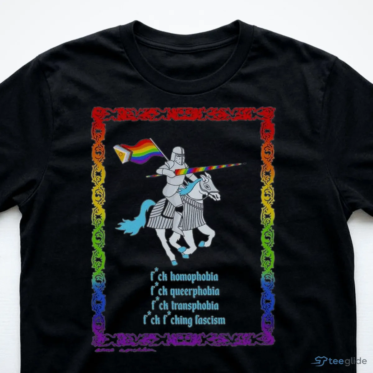 pride knight fuck homophobia transphobia rainbow flag shirt 3 pride knight fuck homophobia transphobia rainbow flag shirt 3
