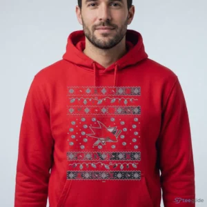 San Jose Sharks Holiday Lights Sweater T-Shirt 3 san jose sharks holiday lights sweater t shirt 4