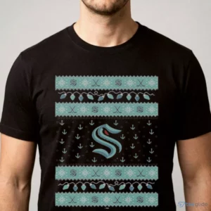 seattle kraken holiday lights sweater t shirt 1
