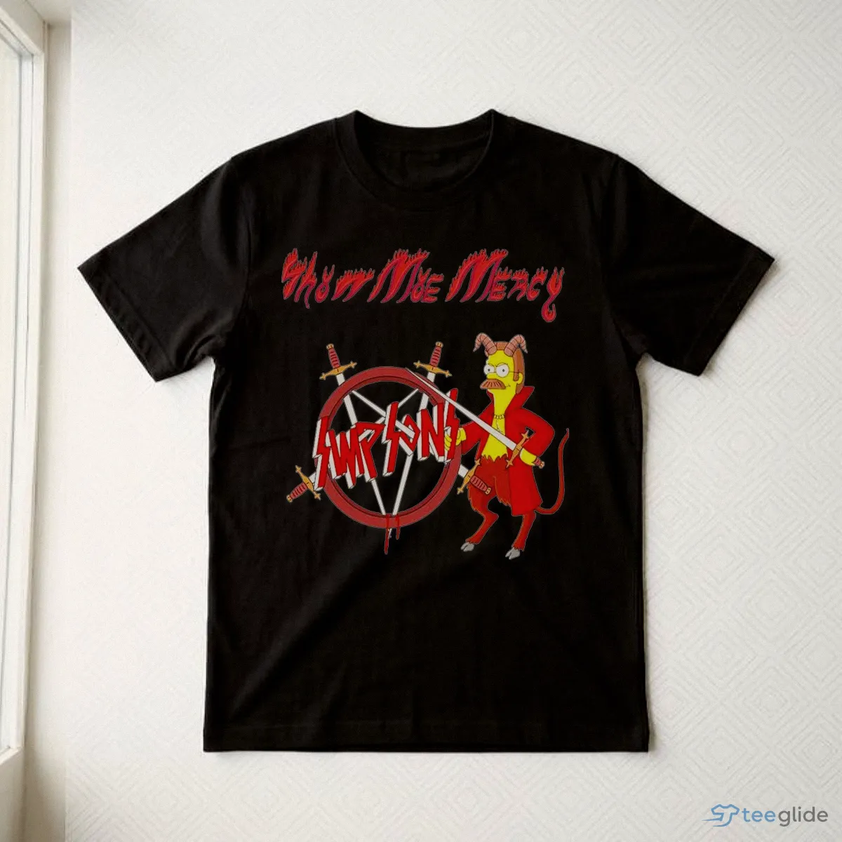 slayer simpsons show me mercy flanders devil funny metal parody shirt 3 slayer simpsons show me mercy flanders devil funny metal parody shirt 3