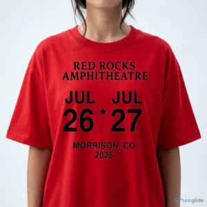 sombr 2026 red rocks t shirt custom prints store t shirts 2