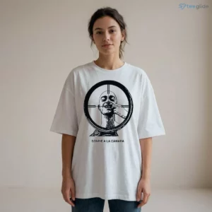 Sonrie A La Camara Spanish Smile For The Camera Sniper Scope Target Bald Man Graphic Shirt 1 sonrie a la camara spanish smile for the camera sniper scope target bald man graphic shirt 2